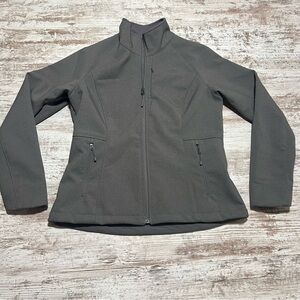 The North Face Apex Bionic 2 Windwall Zip Softshell Jacket Asphalt Gray Women L.